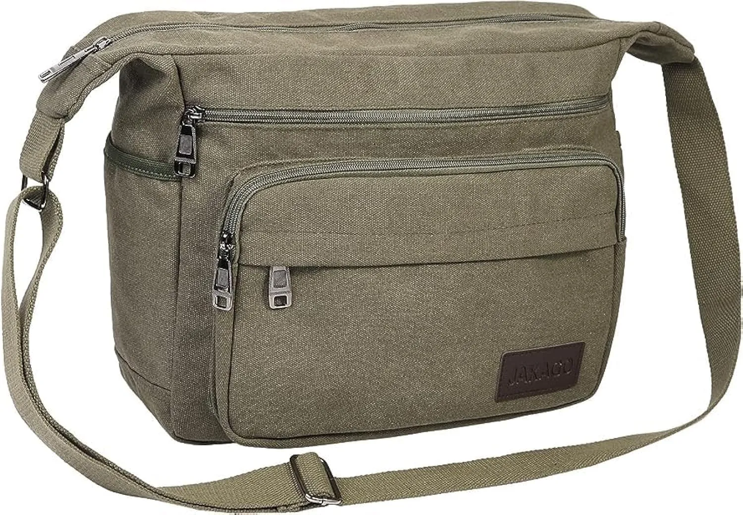 15" Canvas Messenger Bag Multi Pockets Crossbody Bag for Outdoor Activities Laptop bag for Business Travel