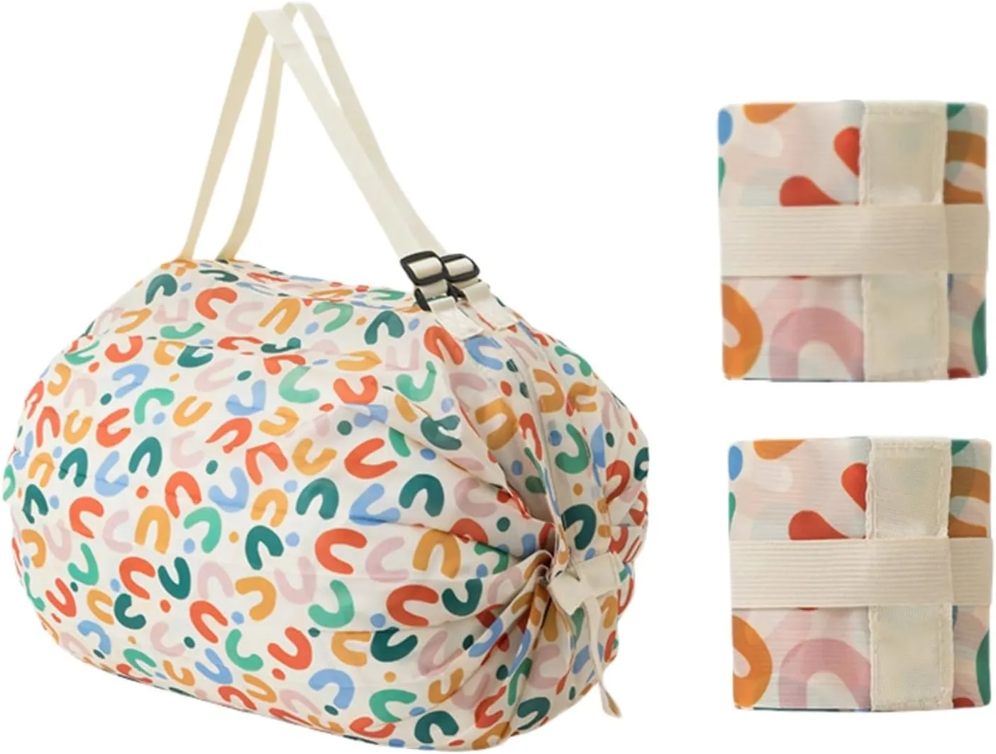 2PCS Travel Shoulder Bag Reusable Grocery Bags Foldable Shopping Bags Waterproof Pouch Bags Sports handbag