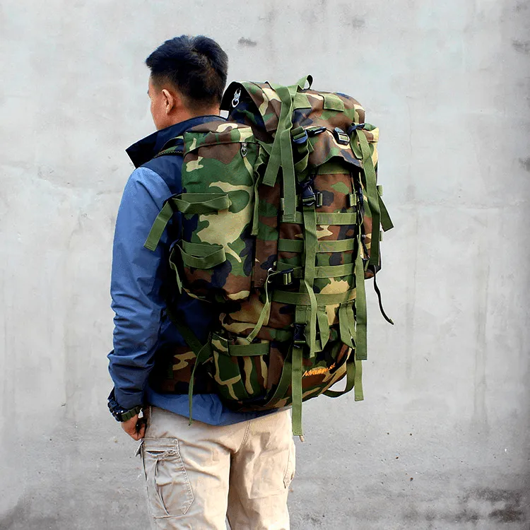 80L Hiking Backpack with Rain Cover