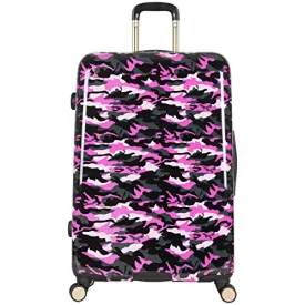 Aimee Kestenberg Women's Sergeant 28" Camo Printed Hardside Expandable 8-Wheel Spinner Checked Luggage, Pink