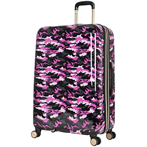 Aimee Kestenberg Women's Sergeant 28" Camo Printed Hardside Expandable 8-Wheel Spinner Checked Luggage, Pink