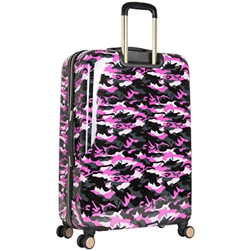 Aimee Kestenberg Women's Sergeant 28" Camo Printed Hardside Expandable 8-Wheel Spinner Checked Luggage, Pink