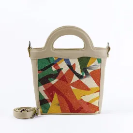 Beige Top Handle Handbag Art