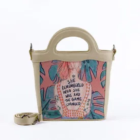 Beige Top Handle Handbag She remembered