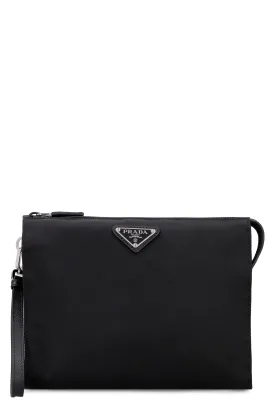 BLACK RE-NYLON POUCH