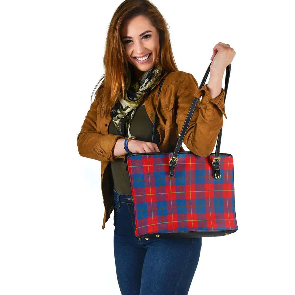 Blane Tartan Leather Tote Bag