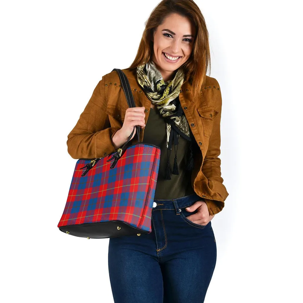Blane Tartan Leather Tote Bag