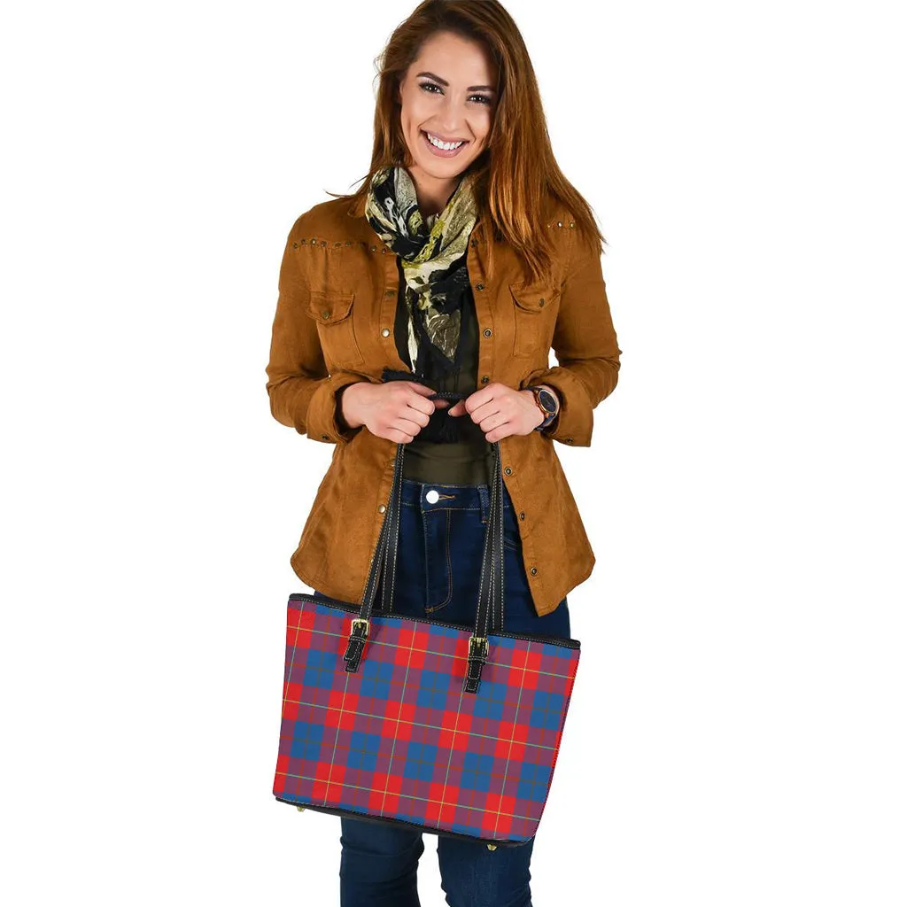 Blane Tartan Leather Tote Bag