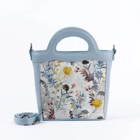 Blue Top Handle Handbag Floary