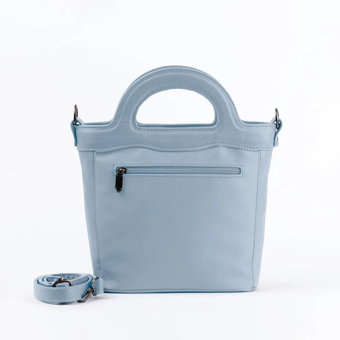Blue Top Handle Handbag Watercolor tropical