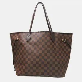 Brown Canvas Medium Neverfull Tote Bag