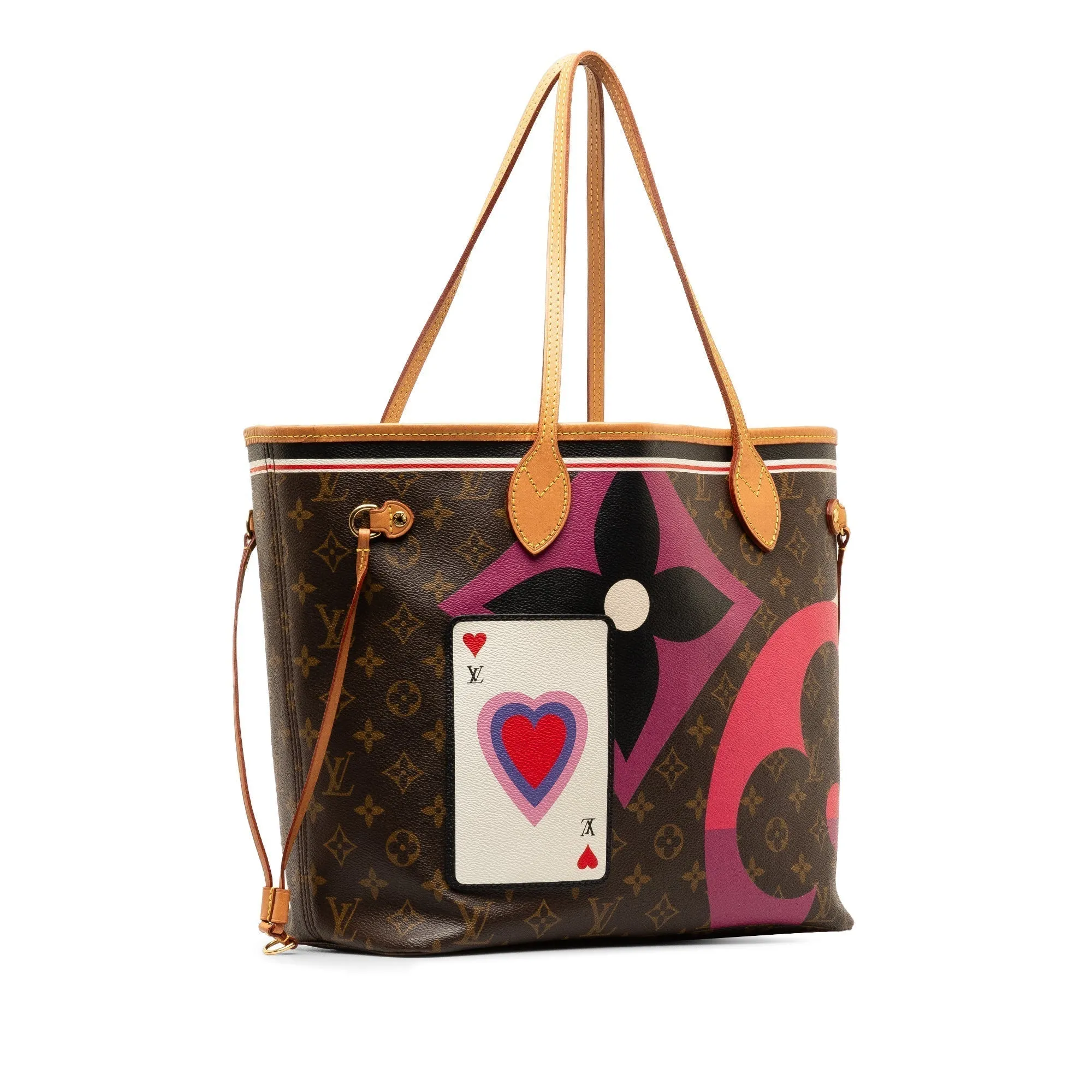 Brown Louis Vuitton Monogram Game On Neverfull MM Tote Bag