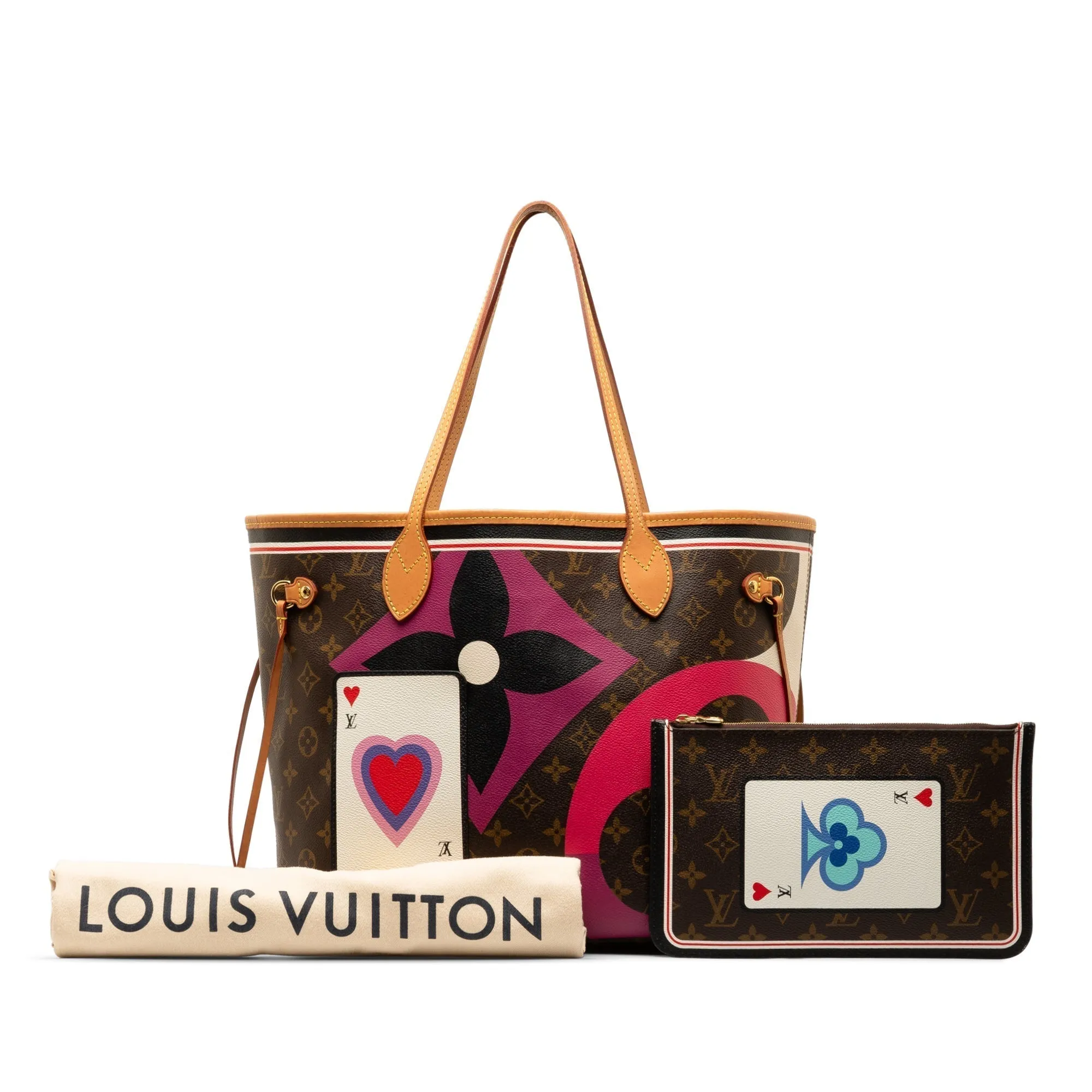Brown Louis Vuitton Monogram Game On Neverfull MM Tote Bag