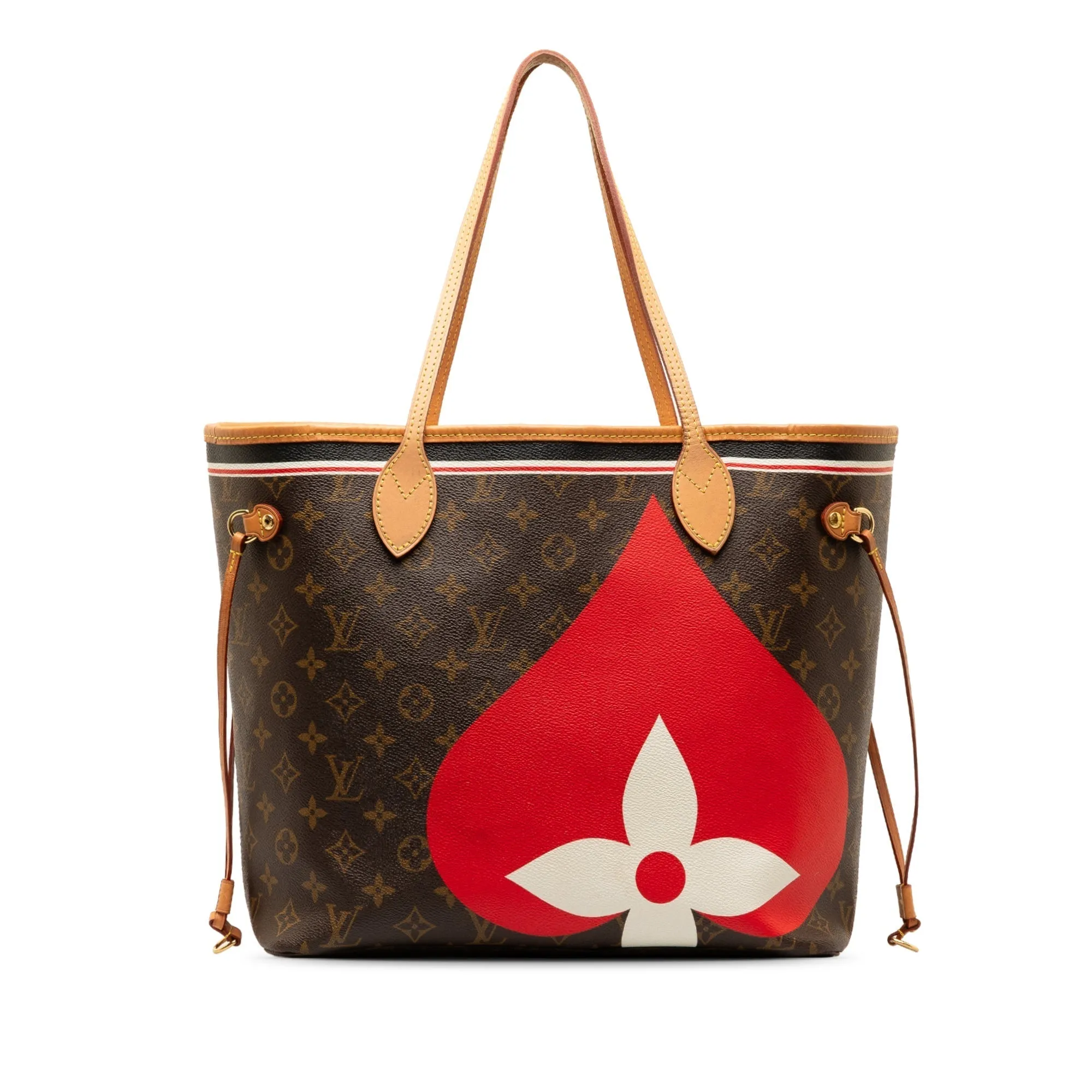 Brown Louis Vuitton Monogram Game On Neverfull MM Tote Bag