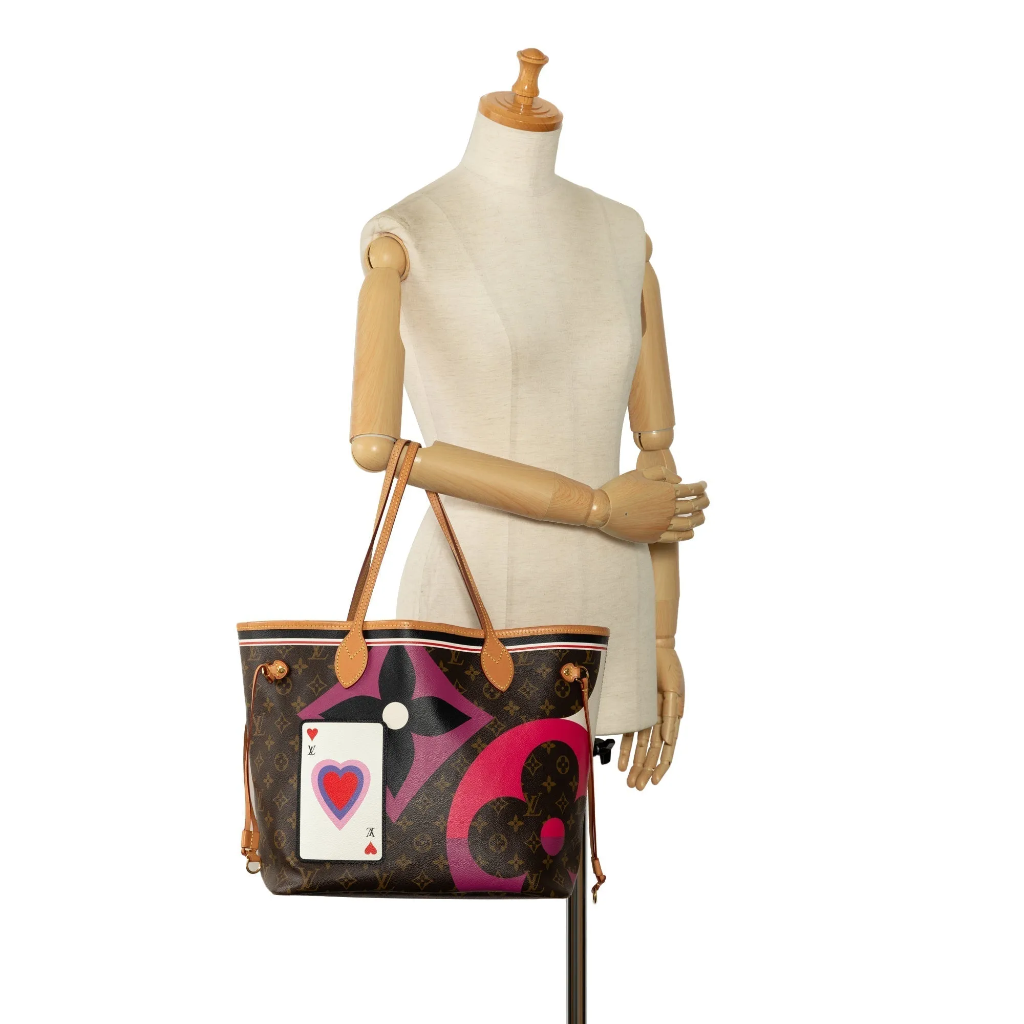 Brown Louis Vuitton Monogram Game On Neverfull MM Tote Bag