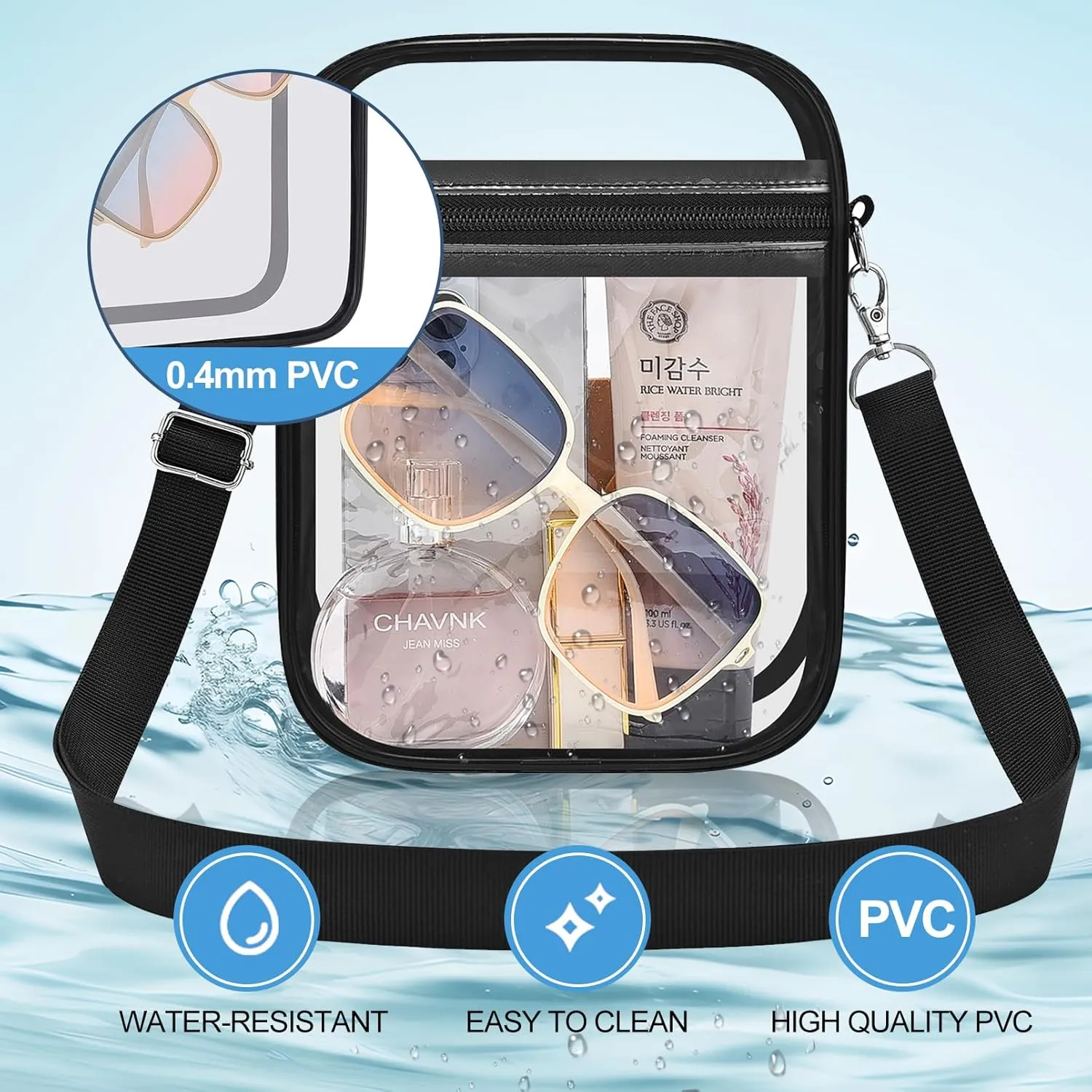 Clear Bag for Stadium Events Small Mini Clear Purse Bag for Stadium Concerts Sports Events Festivals