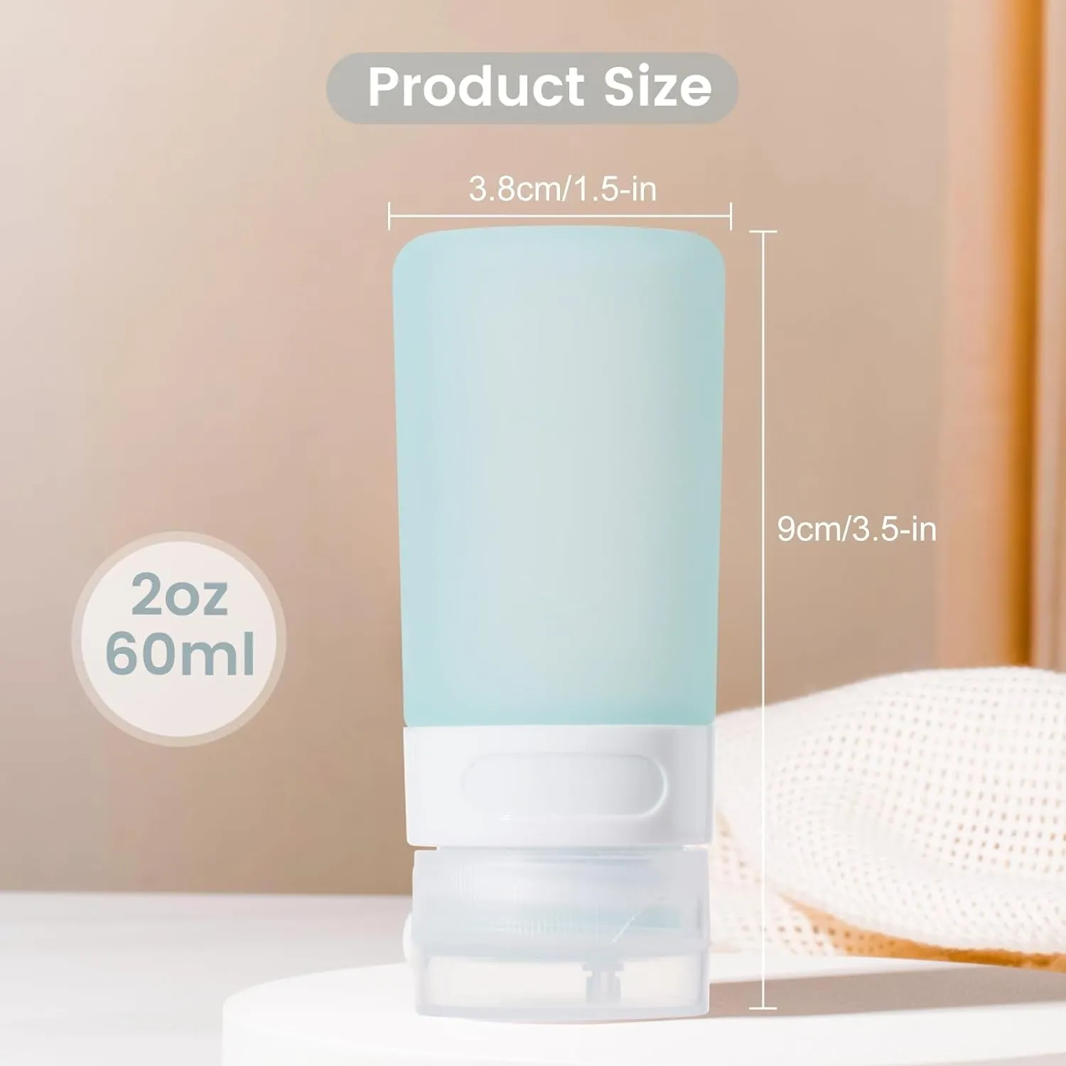 Condiment Squeeze Bottles for Sauces, 2-oz Mini Silicone Salad Dressing Container to Go with Reusable Sandwich Bag, Leakproof Ketchup Bottle for Bento Lunch Box, 4 Pack, Gray