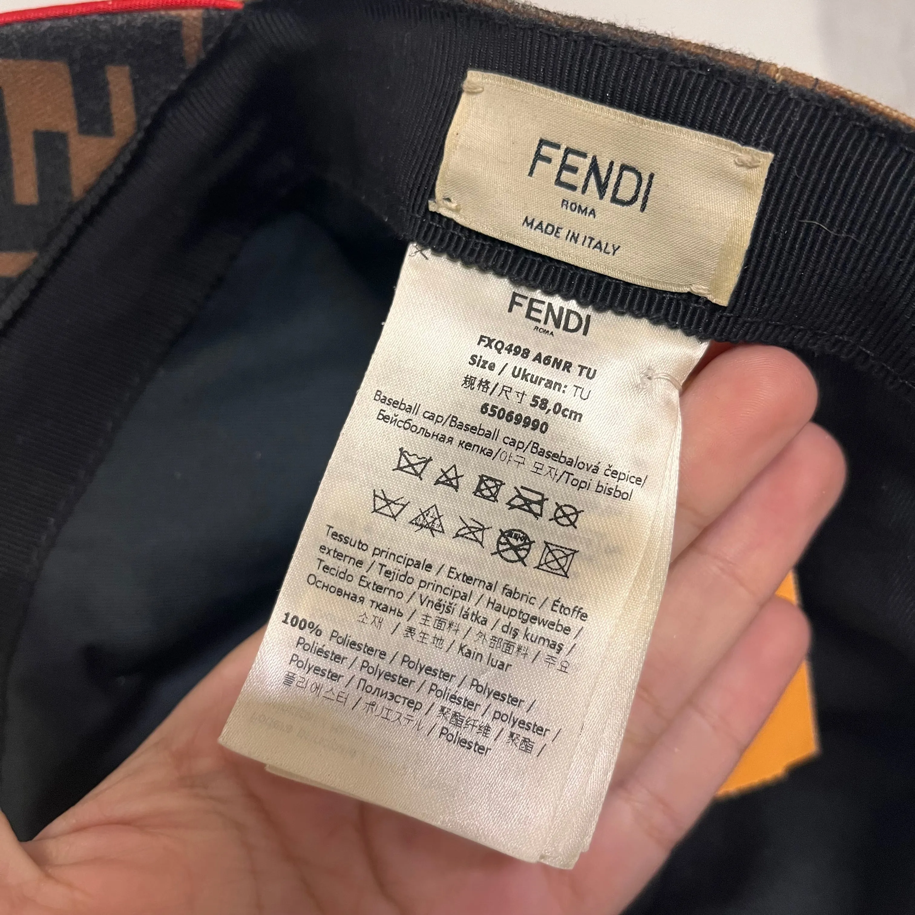 Fendi Canvas Baseball Cap