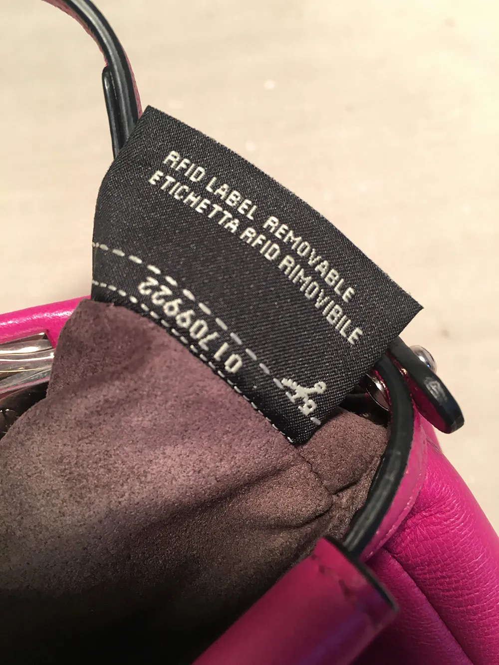 Fendi Micro Mini Fuchsia Pink Peekaboo Bag with Shoulder Strap