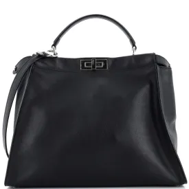 FENDI Monster Peekaboo Bag Calfskin and Python Large