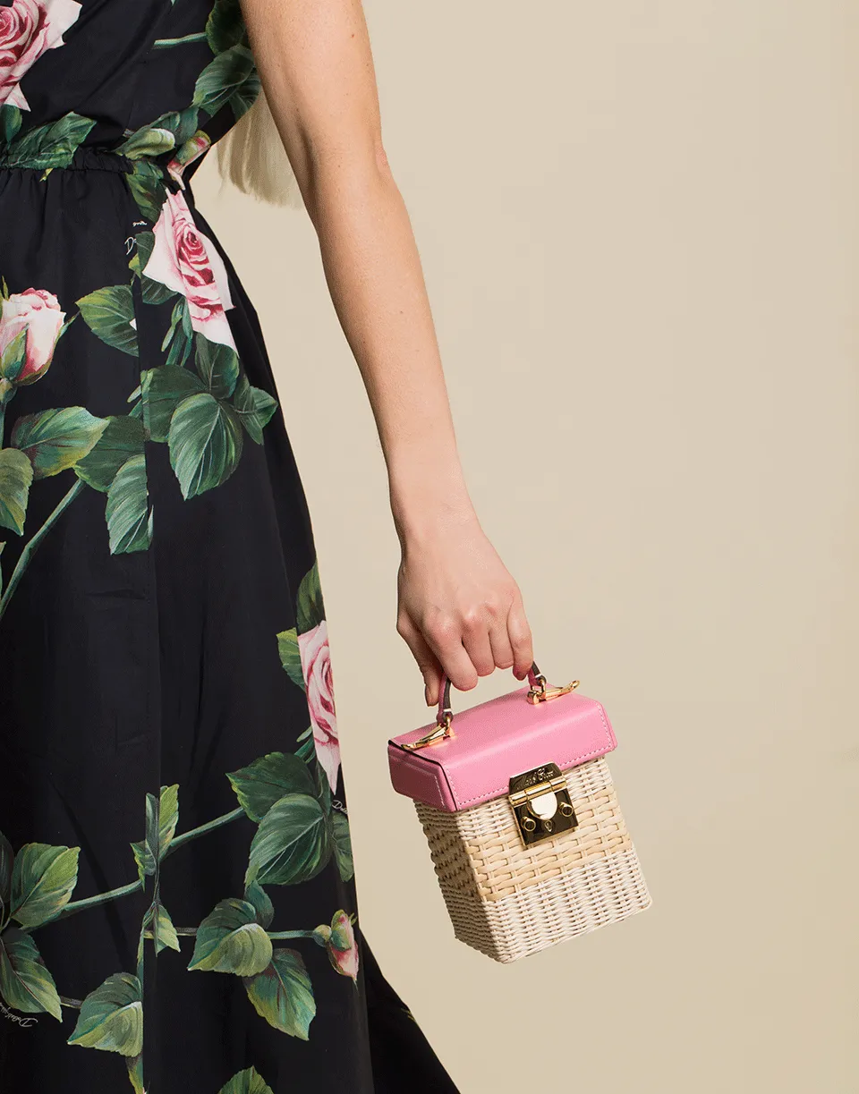 Flamingo Grace Cube Rattan Bag
