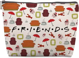 Friends TV Show Merchandise Gifts for Women Travel Cosmetic Bag, Funny Friends TV Show Merchandise Birthday Friendship Gifts for Women Fans Bestie