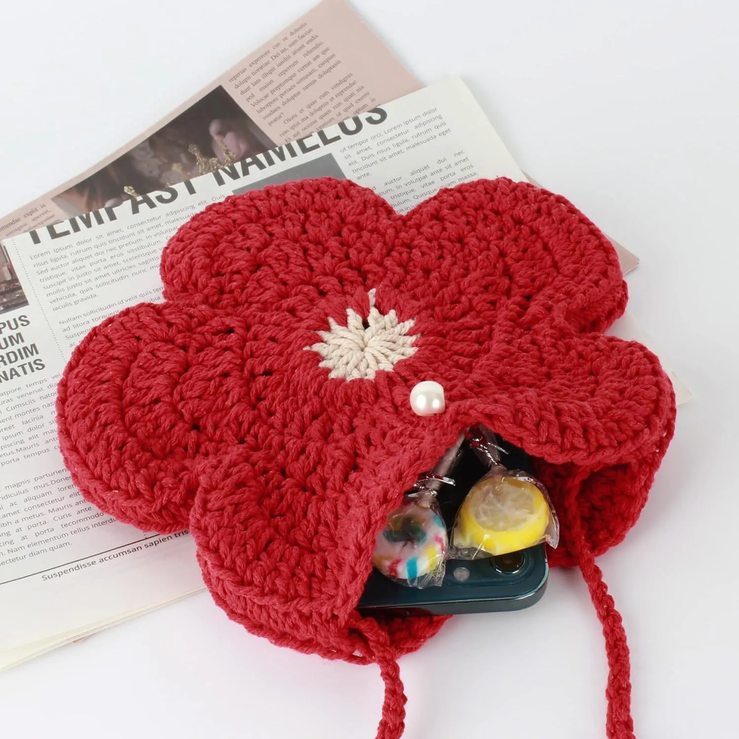 Goclothod Handbag Cute Straw Crossbody Bag Weave Outdoor Shoulder Bag Mini Phone Purse