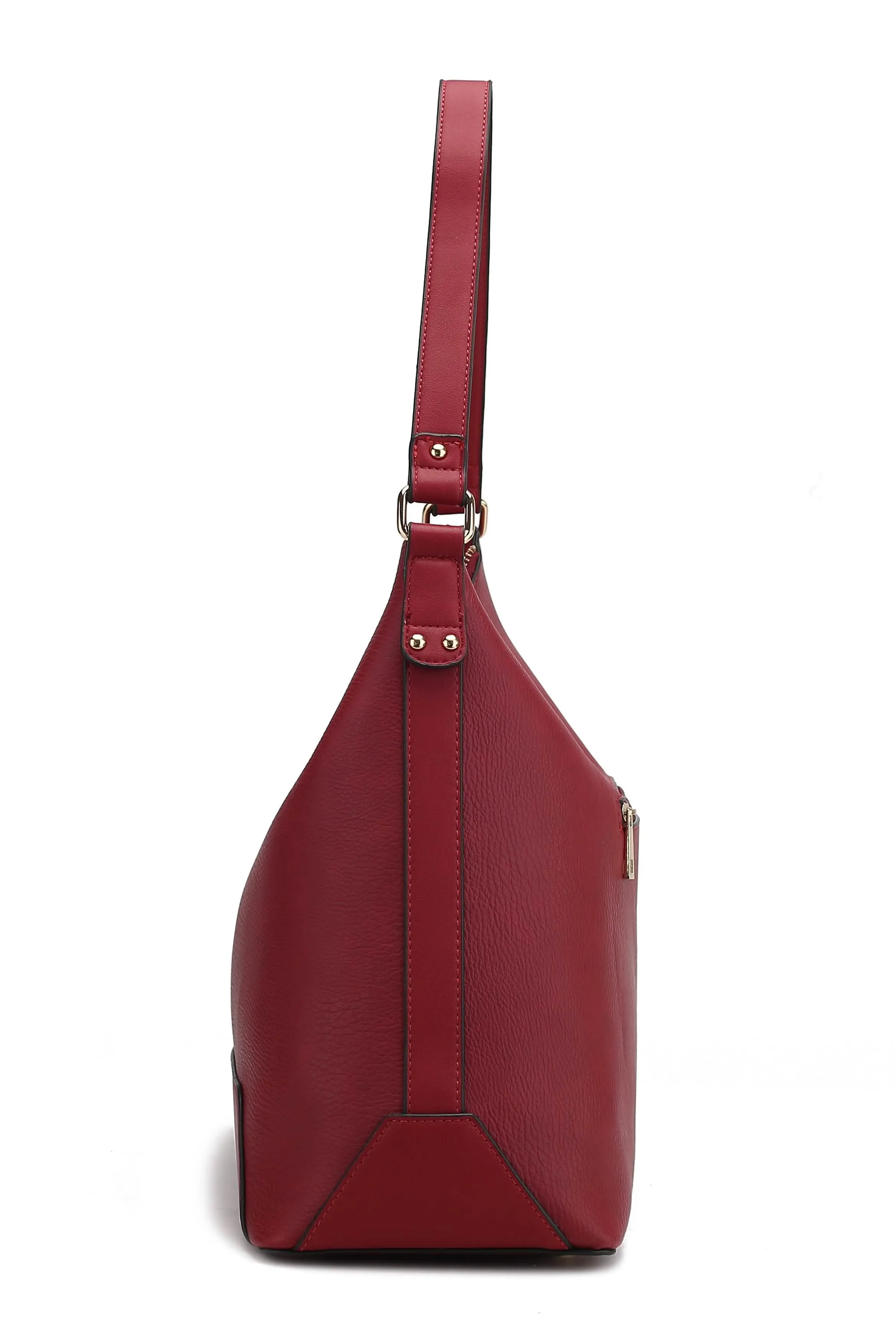 Graciela Chic Color-Block Vegan Leather Hobo Bag with Coordinating Wallet