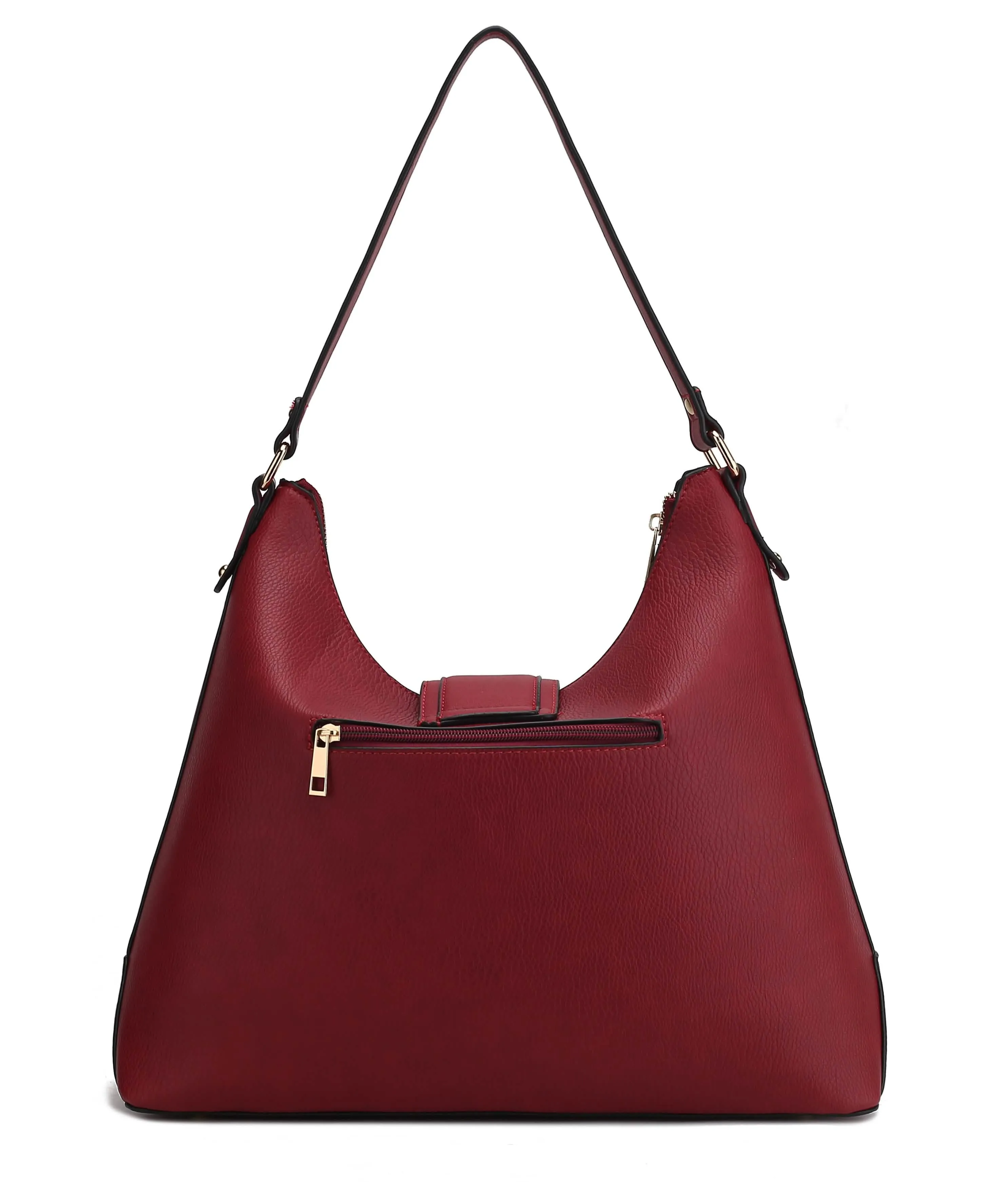 Graciela Chic Color-Block Vegan Leather Hobo Bag with Coordinating Wallet