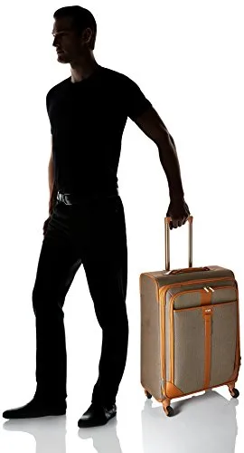 Hartmann Herringbone Luxe Softside Medium Journey Expandable Spinner, Terracotta Herringbone, One Size
