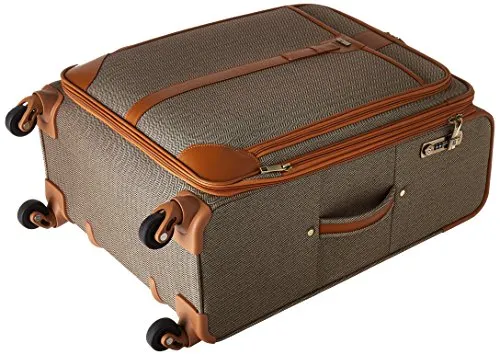 Hartmann Herringbone Luxe Softside Medium Journey Expandable Spinner, Terracotta Herringbone, One Size