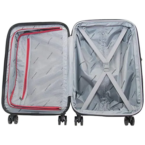 Kenneth Cole Reaction Scott's Corner 24" Hardside Expandable Spinner 8-Wheel Luggage with TSA Locks, Red