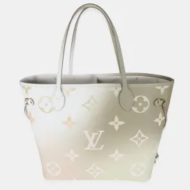 Khaki Monogram Giant Spring In The City Canvas Neverfull MM Tote Bag