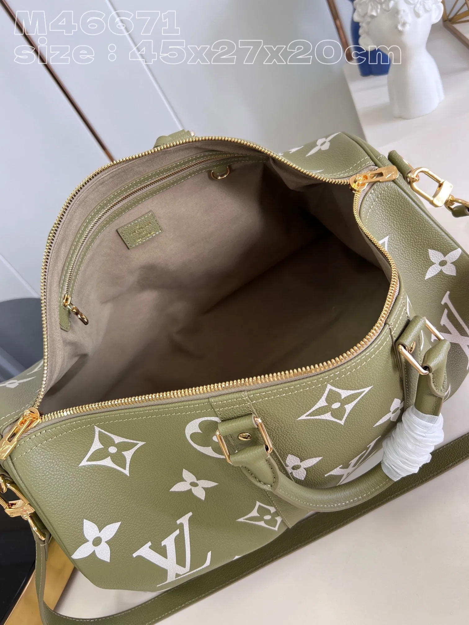 LB886 Keepall Bandoulière 45 / HIGHEST QUALITY VERSION / 17.7 x 10.6 x 7.9 inches