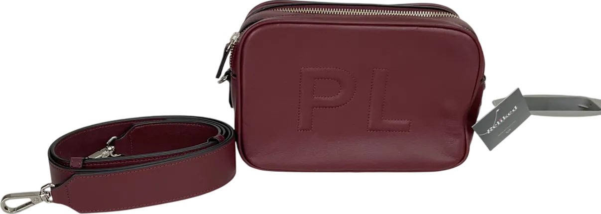 Leatherology Purple Personalised Meadow Double Zip Camera Bag One Size