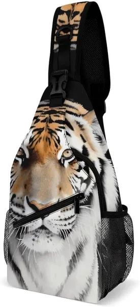 Lightweight Chest Bag Crossbody Bag A Tiger Sling Backpack for Women Men Sports Travel