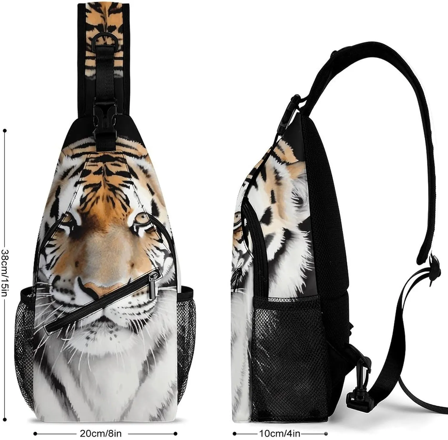 Lightweight Chest Bag Crossbody Bag A Tiger Sling Backpack for Women Men Sports Travel