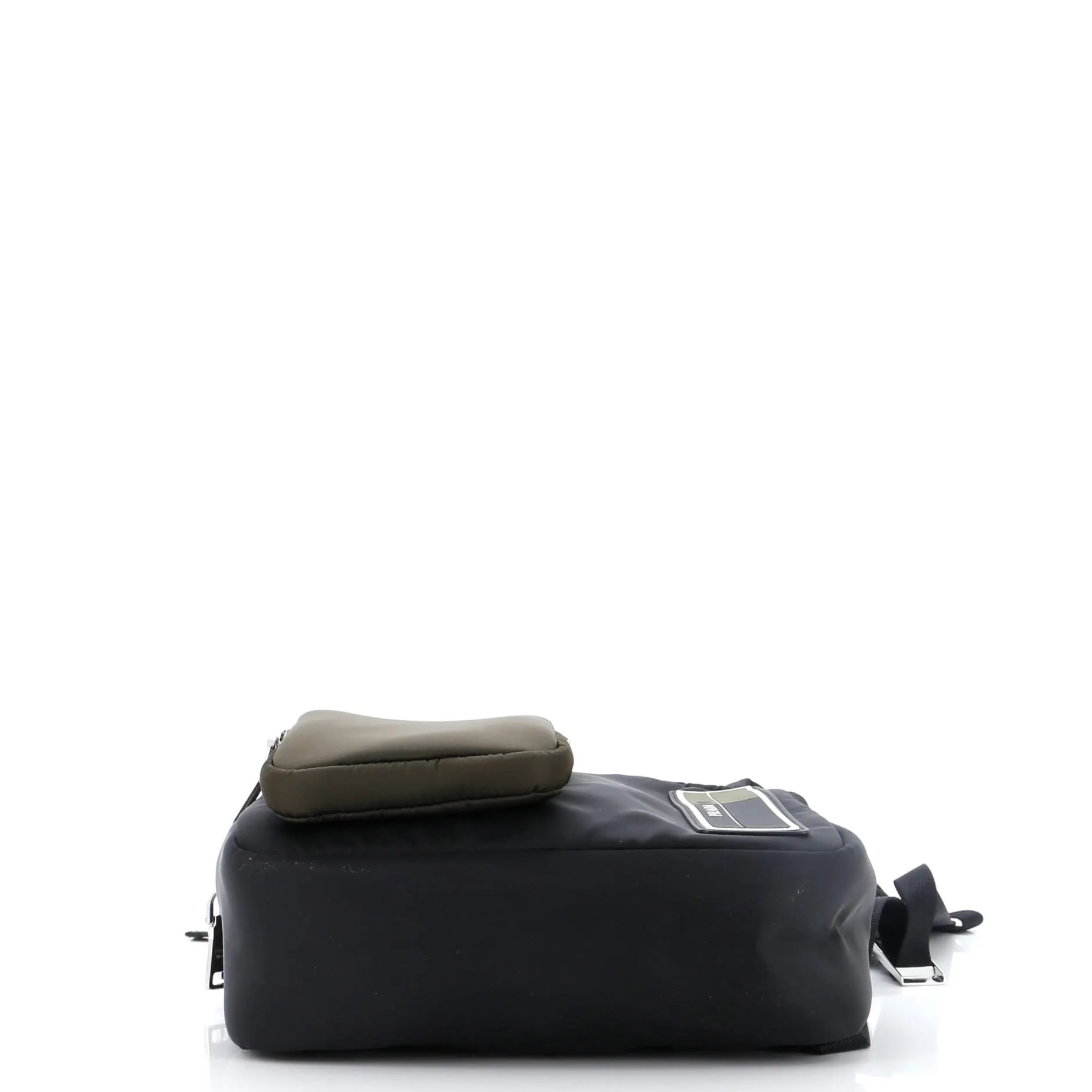 Logo Patch Zip Backpack Tessuto Small