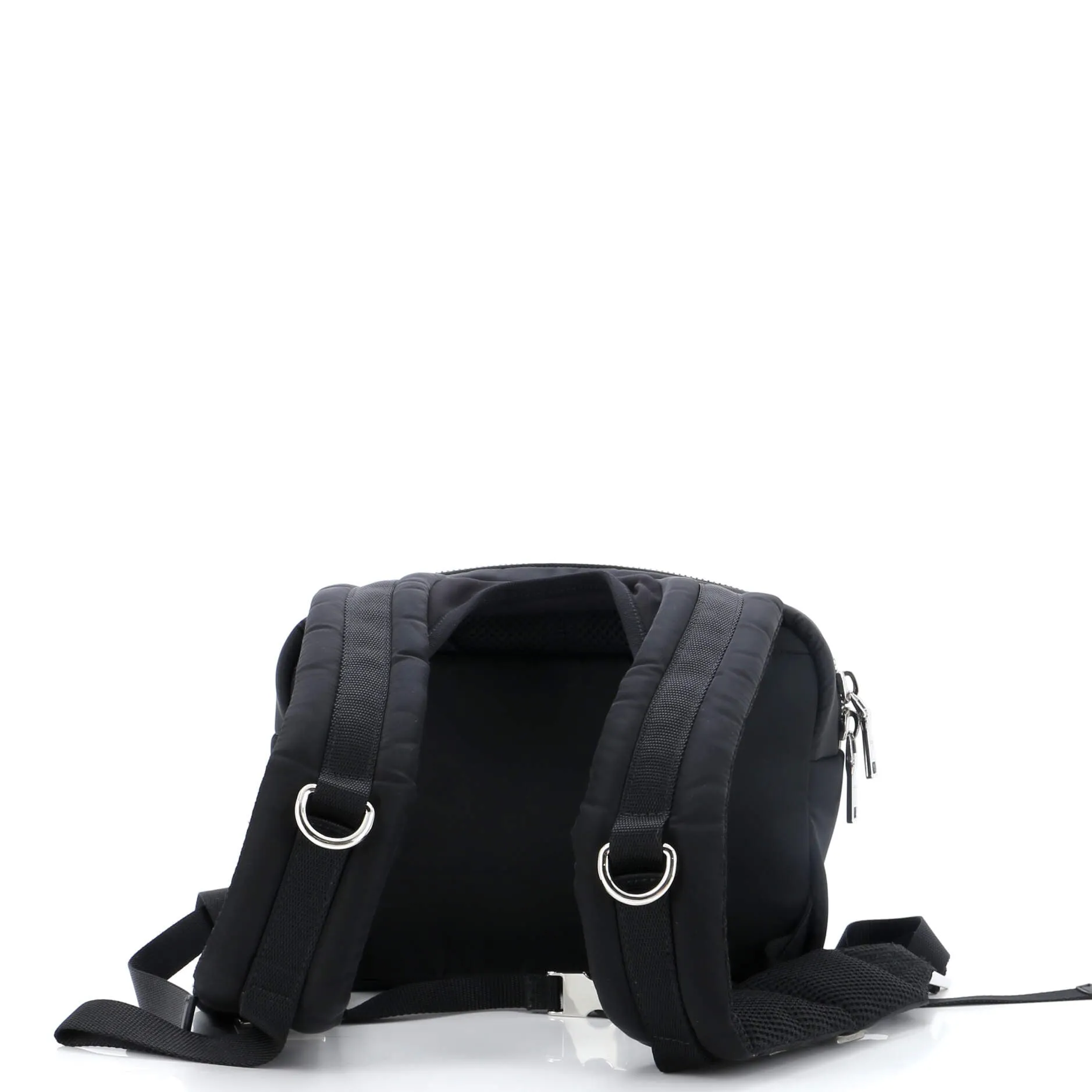Logo Patch Zip Backpack Tessuto Small