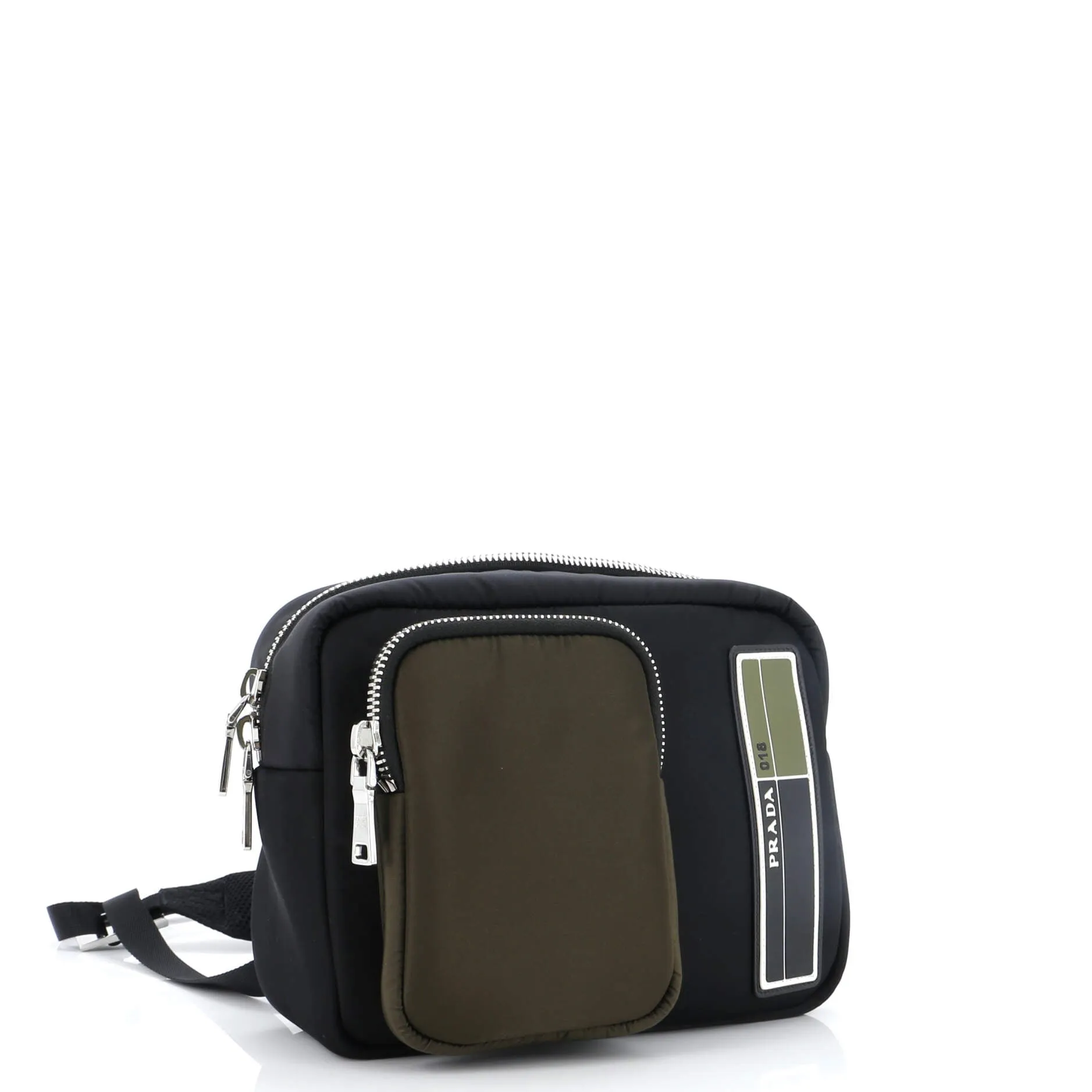 Logo Patch Zip Backpack Tessuto Small