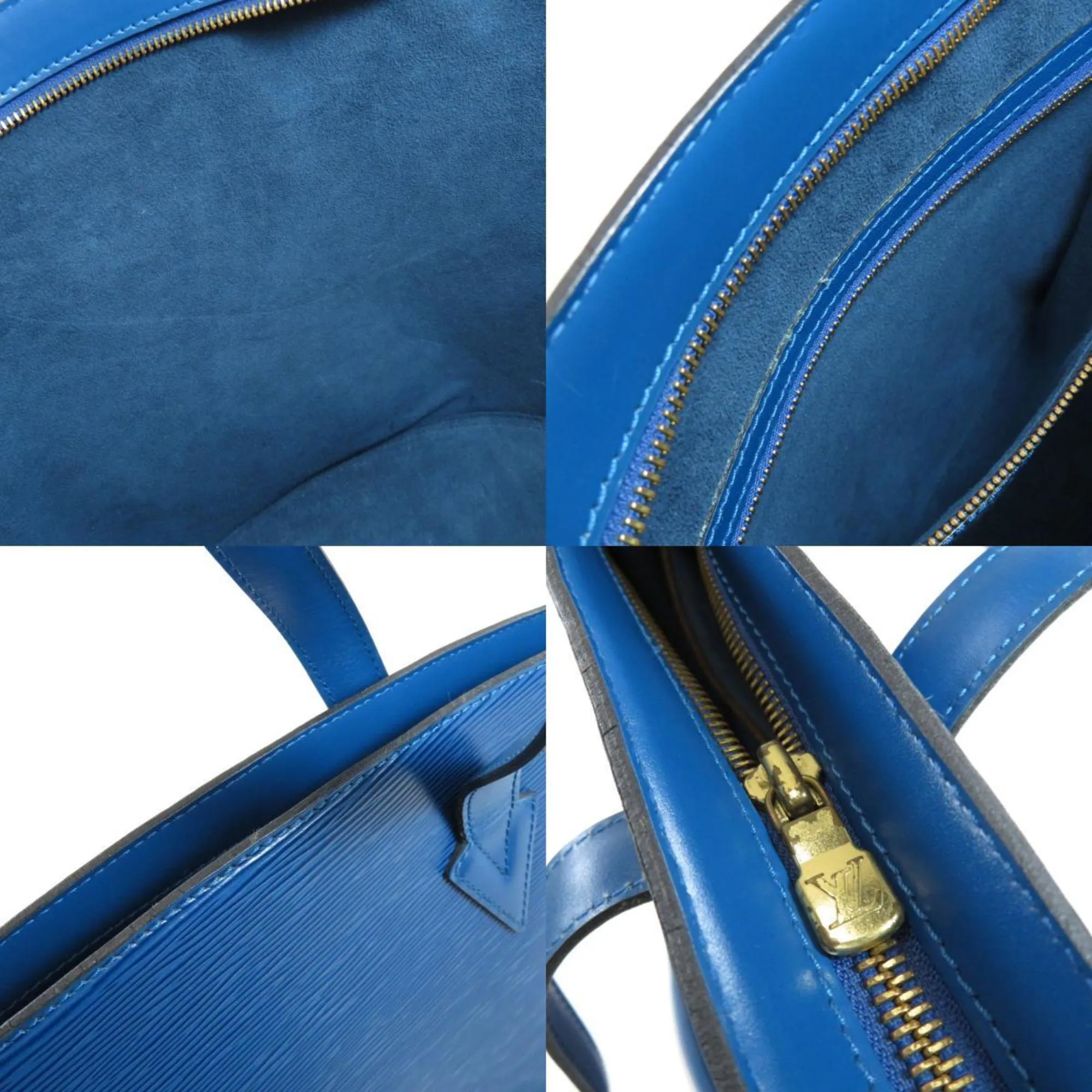 Louis Vuitton M52265 Sunjack Epi Toledo Blue Tote Bag Leather Ladies LOUIS VUITTON