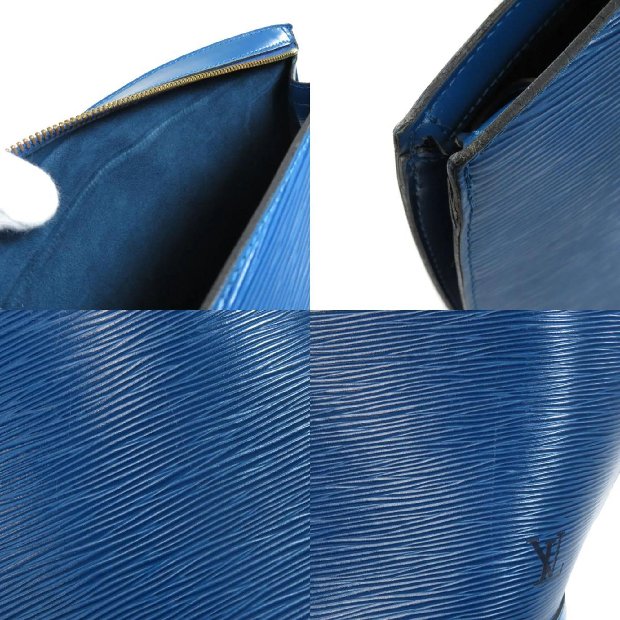 Louis Vuitton M52265 Sunjack Epi Toledo Blue Tote Bag Leather Ladies LOUIS VUITTON