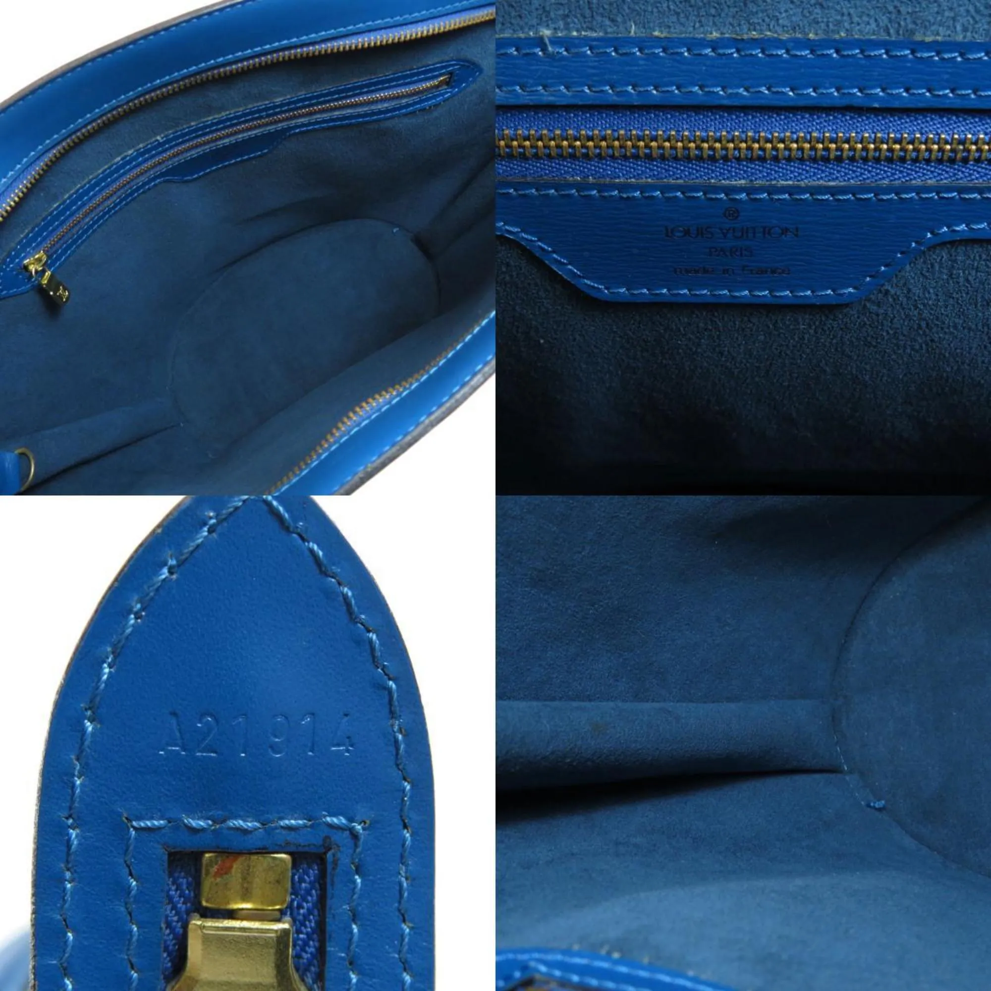 Louis Vuitton M52265 Sunjack Epi Toledo Blue Tote Bag Leather Ladies LOUIS VUITTON