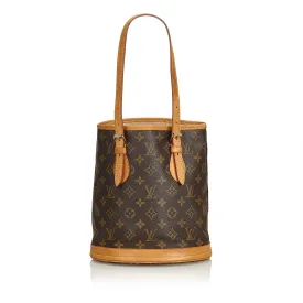 Louis Vuitton Monogram Petit Bucket Small Tote Bag