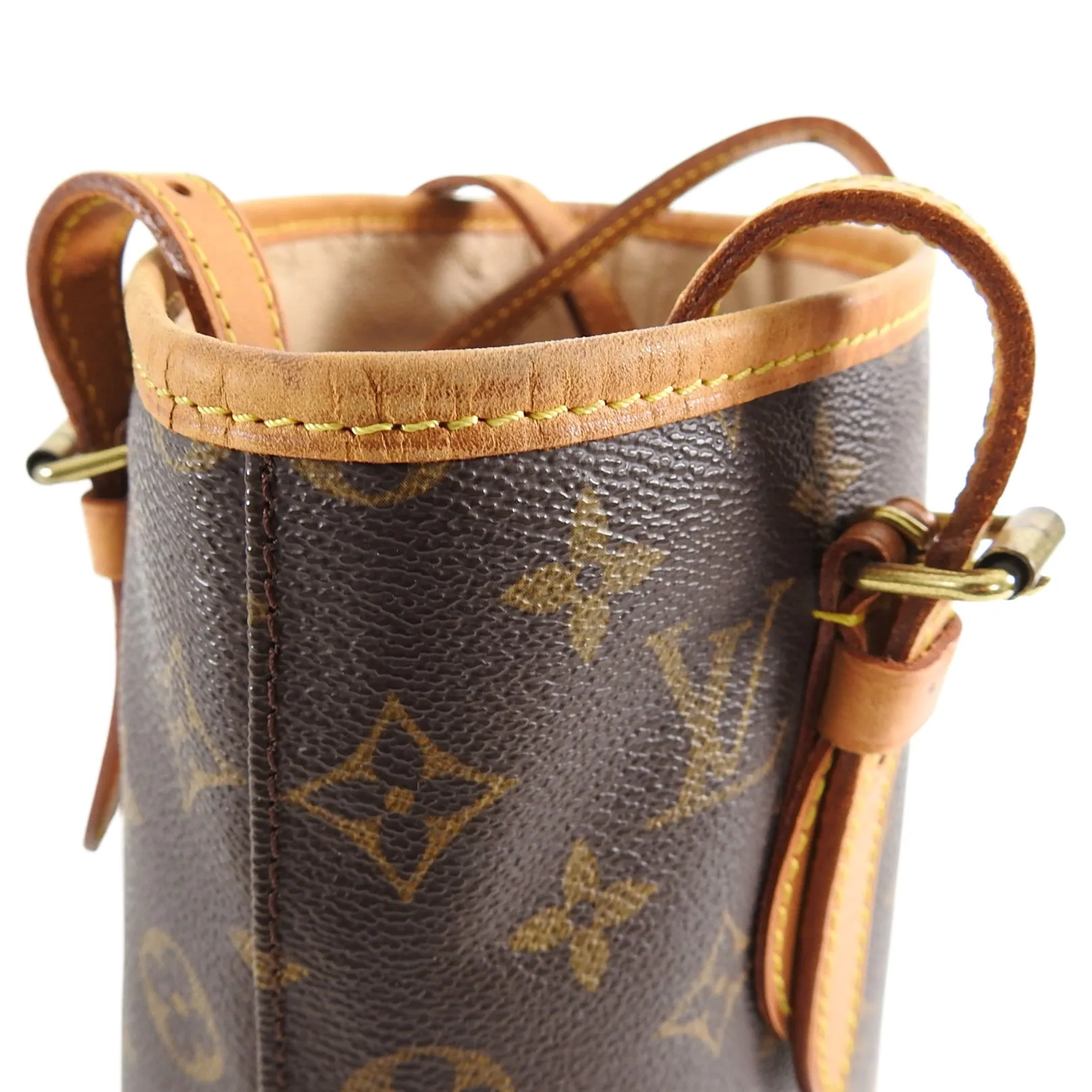 Louis Vuitton Monogram Petit Bucket Small Tote Bag