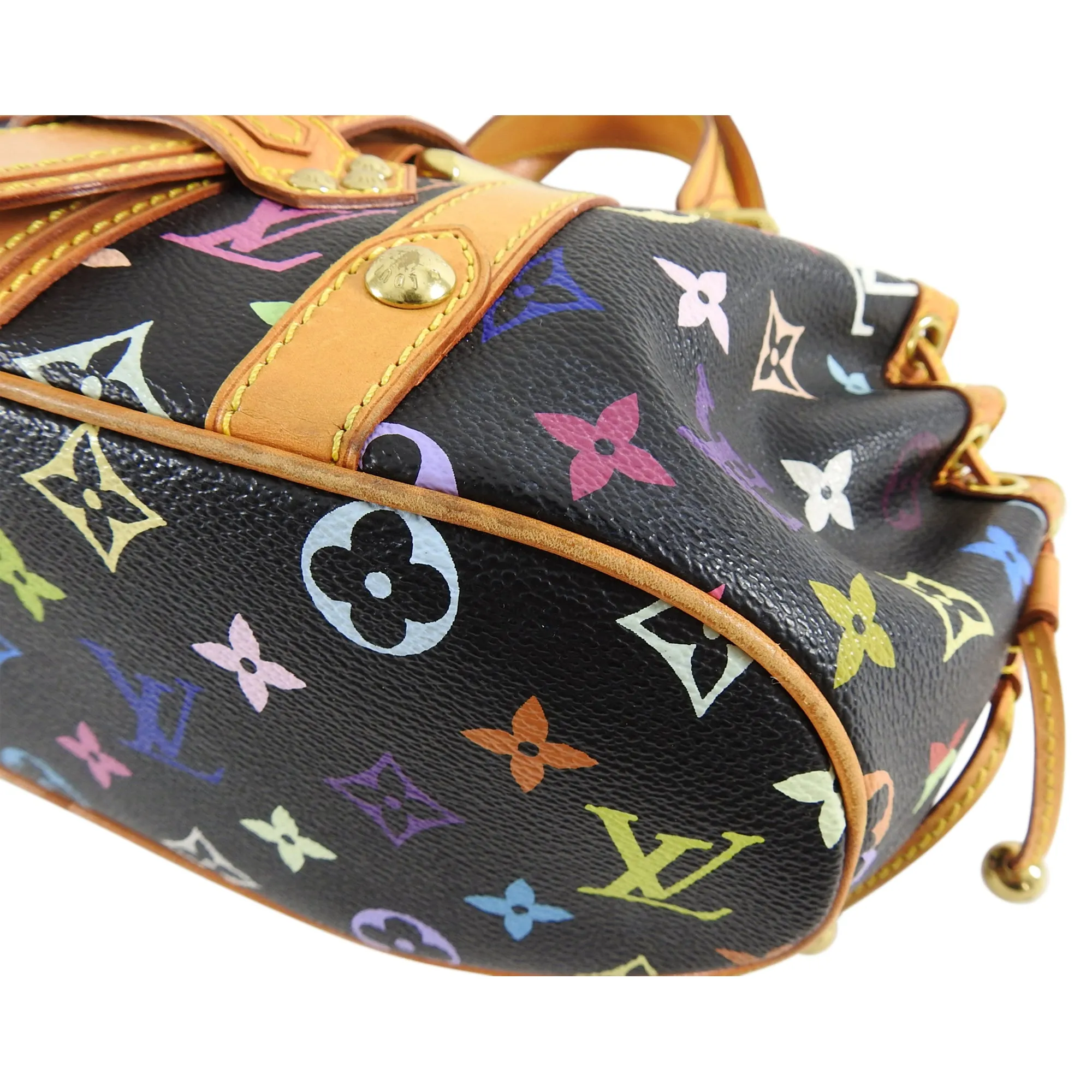 Louis Vuitton Multi Color Black Theda GM Tote Bag