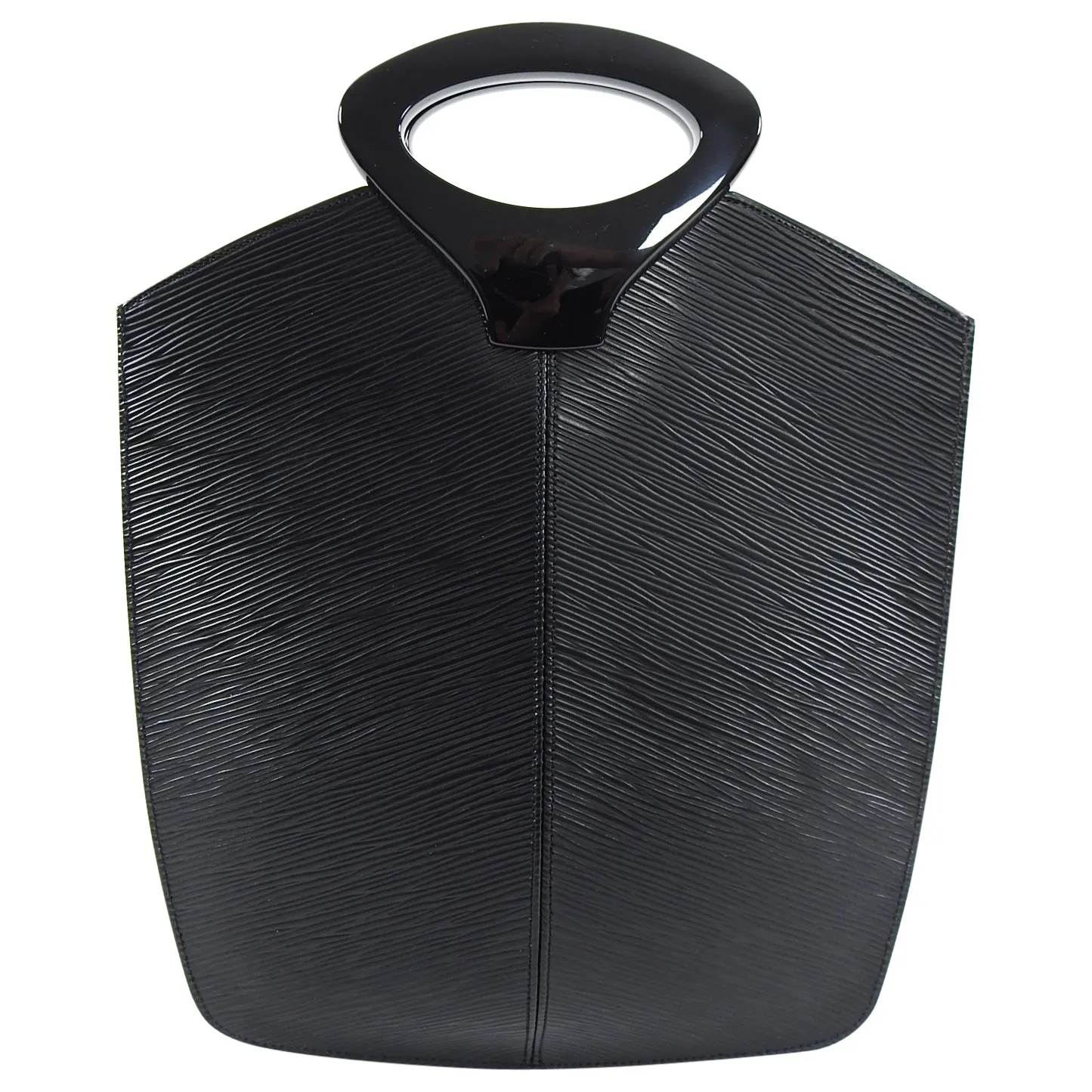 Louis Vuitton Vintage Black Epi Demi Lune Acrylic Handle Tote Bag