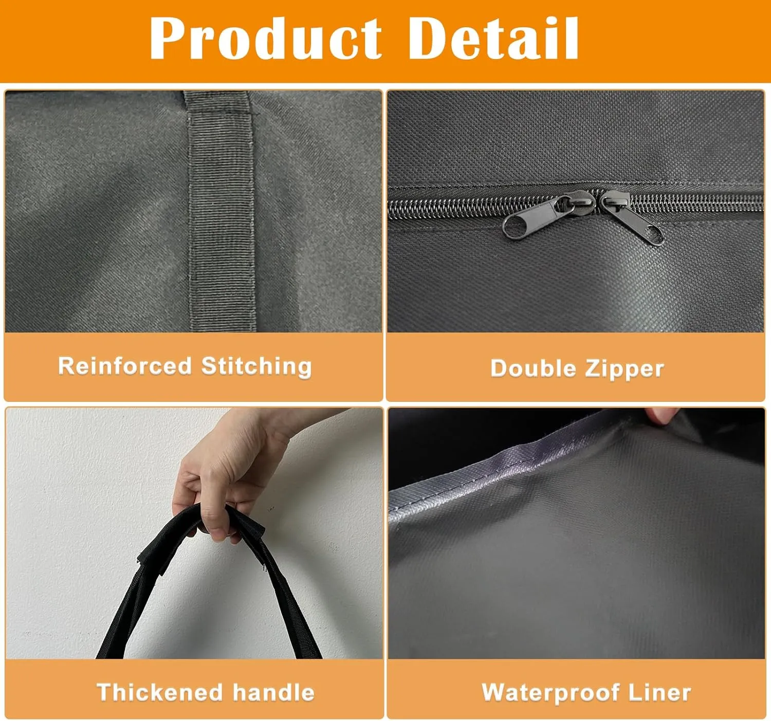 LWFCOEE Dog Playpen Storage Bag, 50 Inch Waterproof Heavy Duty Dog Fence Travel Bag with Handle for RV Trip, Fits 8 Panels Dog Pen and 9 Stakes, 52"x32.3"x6.5"
