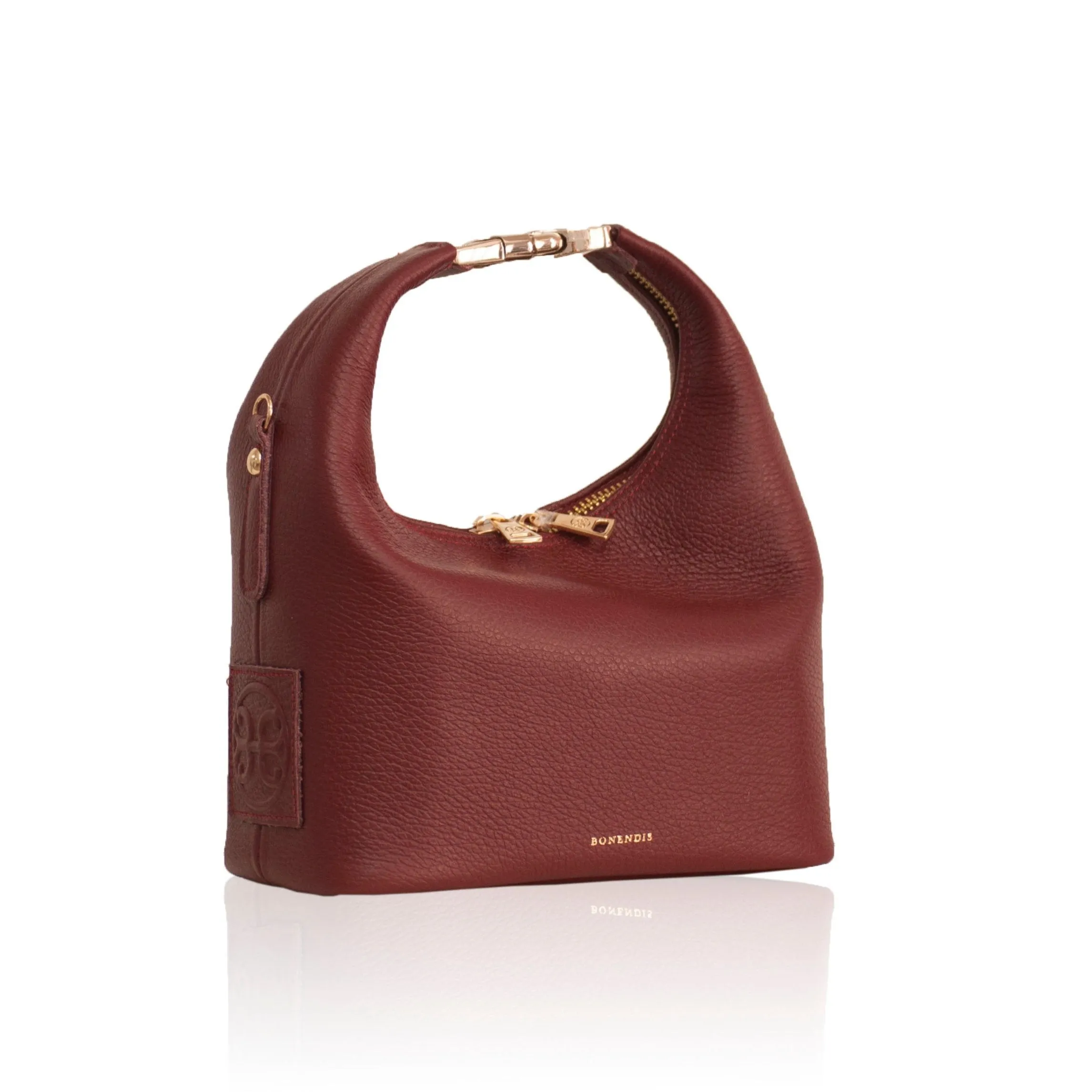 Maggie Leather Handbag - Cherry Red