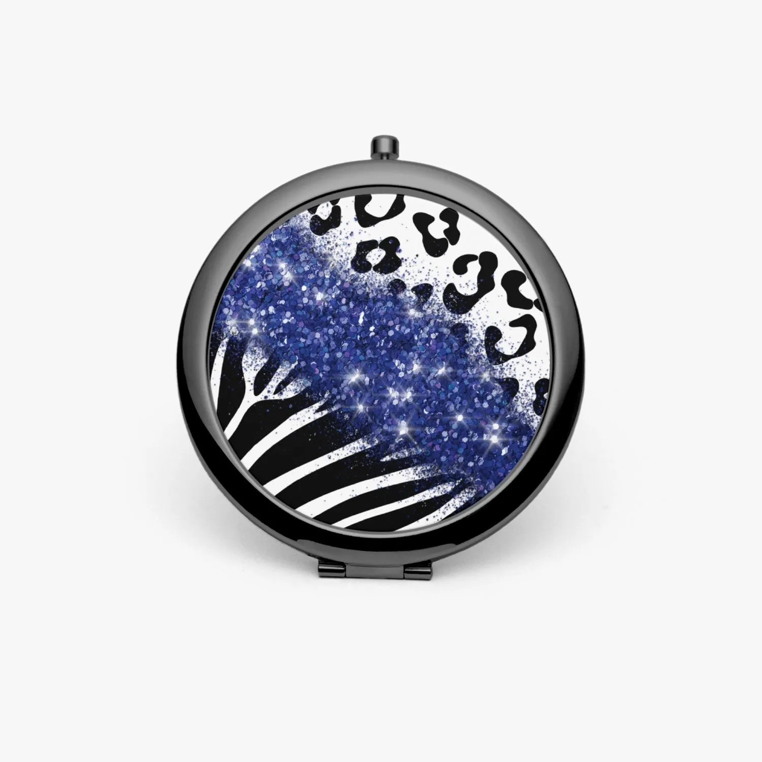 Navy Glitter | Compact Mirror